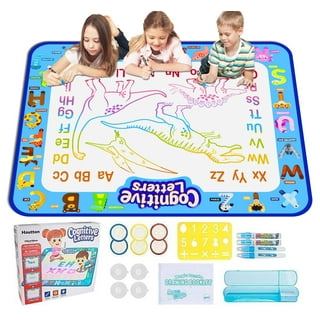  Alago Aqua Coloring Mat,Kids Toys Large Water Painting Mat, Toddlers Doodle Pad with 4 Colors,Gifts for Girls Boys Age 3 4 5+ Years  Old,4 Pens,Drawing Molds and Booklet Included : Toys 