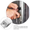 thumbnail image 4 of HUGFEGWE Boucle de Languette de Verrouillage : 12 Pcs Kit de Réparation en Acier Inoxydable Plaque de Porte Porte Extérieure Plaque de Frappe de Porte Réglable Couvre-Porte Plaque de Loquet de Porte Plaque de Porte Intérieure CJB91-27135, 4 of 9