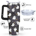 thumbnail image 3 of 40 Oz Halloween Ghost Tumbler with Handle and Straw, Double Wall Vacuum Reusable Stainless Steel Water Bottle Leak Proof Insulated Travel Mug Scary Iced Coffee Cup, for Iced or Cold Beverages, 3 of 7