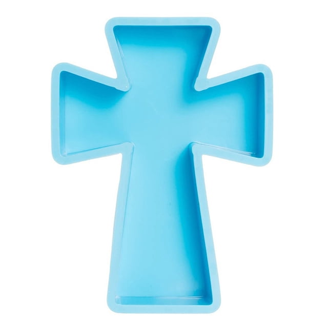 Molde de silicona en forma de cruz: Molde de silicona en forma de cruz para fundición de resina epoxi, portavelas, jabón de aromaterapia y manualidades - Molde para velas
