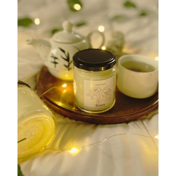 Rose Aromatherapy Candle | Roses Candle | Aroma Candles for Home Decor | Aroma Candles for Bedroom Decor | Aroma Candles Gift Set | Aroma Candles