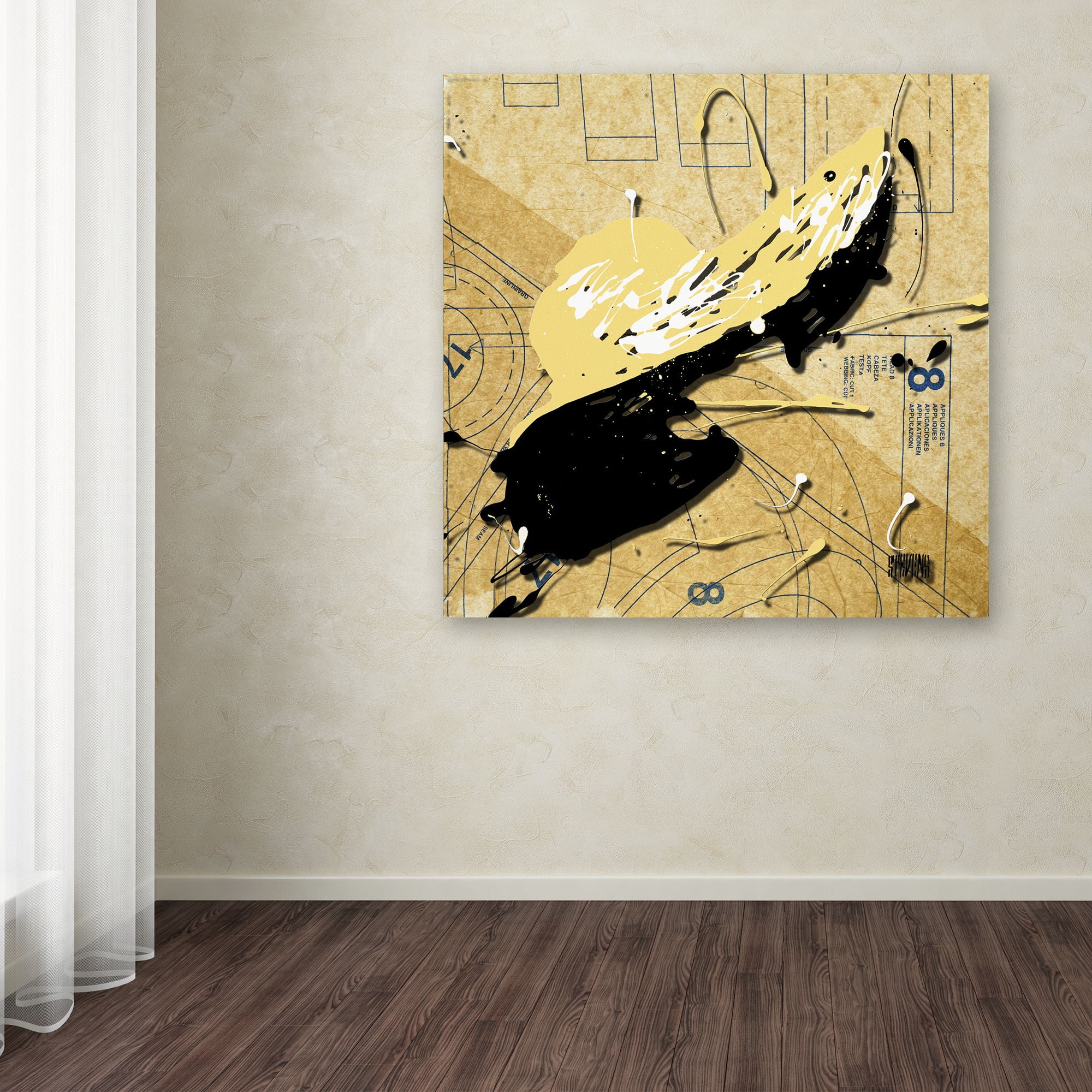 Trademark Fine Art Roderick Stevens 'Beige Floppy' 35 x 35 (RS976-C3535GG)