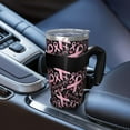 thumbnail image 5 of 40oz Tumbler,Breast Cancer Survivor Pink Ribbon Black Insulated Tumblers with Removable Handle,Stainless Steel Double Vacuum Coffee Tumbler Cup with Straw for Home,Office,Travel,Party, 5 of 5