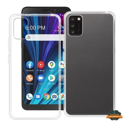 For TCL A3 /A509DL Ultra Slim Transparent Protective Hybrid with TPU Rubber Corner Bumper Raised Edges Shock Absorption Phone Case Cover by Xpression [Clear]