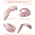 thumbnail image 3 of awatrue Wired Headphones for Kids with 85/94dB Safe Volume Limited Hearing Protection, Foldable Earphone with Cord for Toddlers, School Boys Girls Children, Pink, 3 of 8