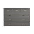 thumbnail image 3 of Atlin Designs Lit Escamotable Moderne en Bois Massif Format Grand avec Matelas, Gris, 3 of 15