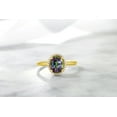 thumbnail image 5 of Gem Stone King 1.30 Ct Oval Green Mystic Topaz 10K Yellow Gold Diamond Ring, 5 of 6