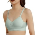 thumbnail image 2 of Girls Underwear Solid Print Breathable Stretchy Seamless Adjustable Straps Bra Underwear for Everyday Wear Green 10 Years-12 Years, 2 of 5
