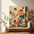 thumbnail image 6 of Qisvanset 12x16 Inch Framed Canvas Wall Art Bumblebee Vintage Rose Cottagecore Botanical Rustic Wall Decor, 6 of 8
