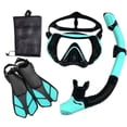 thumbnail image 1 of Juego de snorkel YONGSHENG con aleta y máscara de buceo panorámica para adultos, 1 of 4