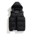 thumbnail image 2 of Rrunsv Vest for Men Formal Men Parka Jackets Male Casual Solid Outdoor Jackets Sleeveless Coat Black,XXL, 2 of 5