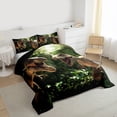 thumbnail image 3 of Castle Fairy 3D Print Dinosaur Full Size Comforter Sets,Woodland Wildlife Bedding Sets, 3 of 8