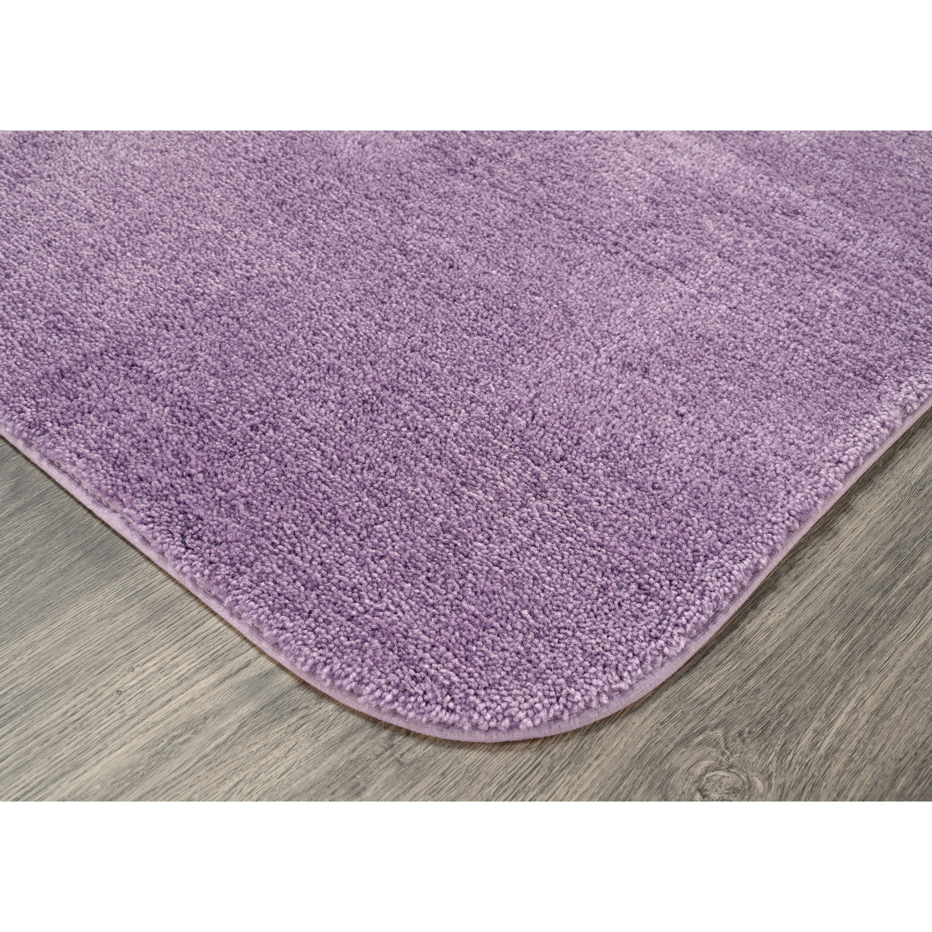 Garland Rug Traditional Washable Bath Rug Set, 3-Piece Set (17"x24" Bath Rug and Two 21"x34" Bath Rugs) Purple