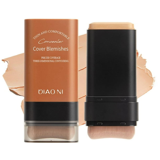 Wartleves Base de maquillaje en barra Cobertura natural Corrector de doble punta B9Y4