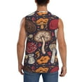thumbnail image 4 of Lsque Forest Wild Mushroom Print Men's Cotton Blend Sleeveless Muscle Shirts (S-3XL)- Moisture Wicking, Odor Protection, UPF 30+,Large, 4 of 8