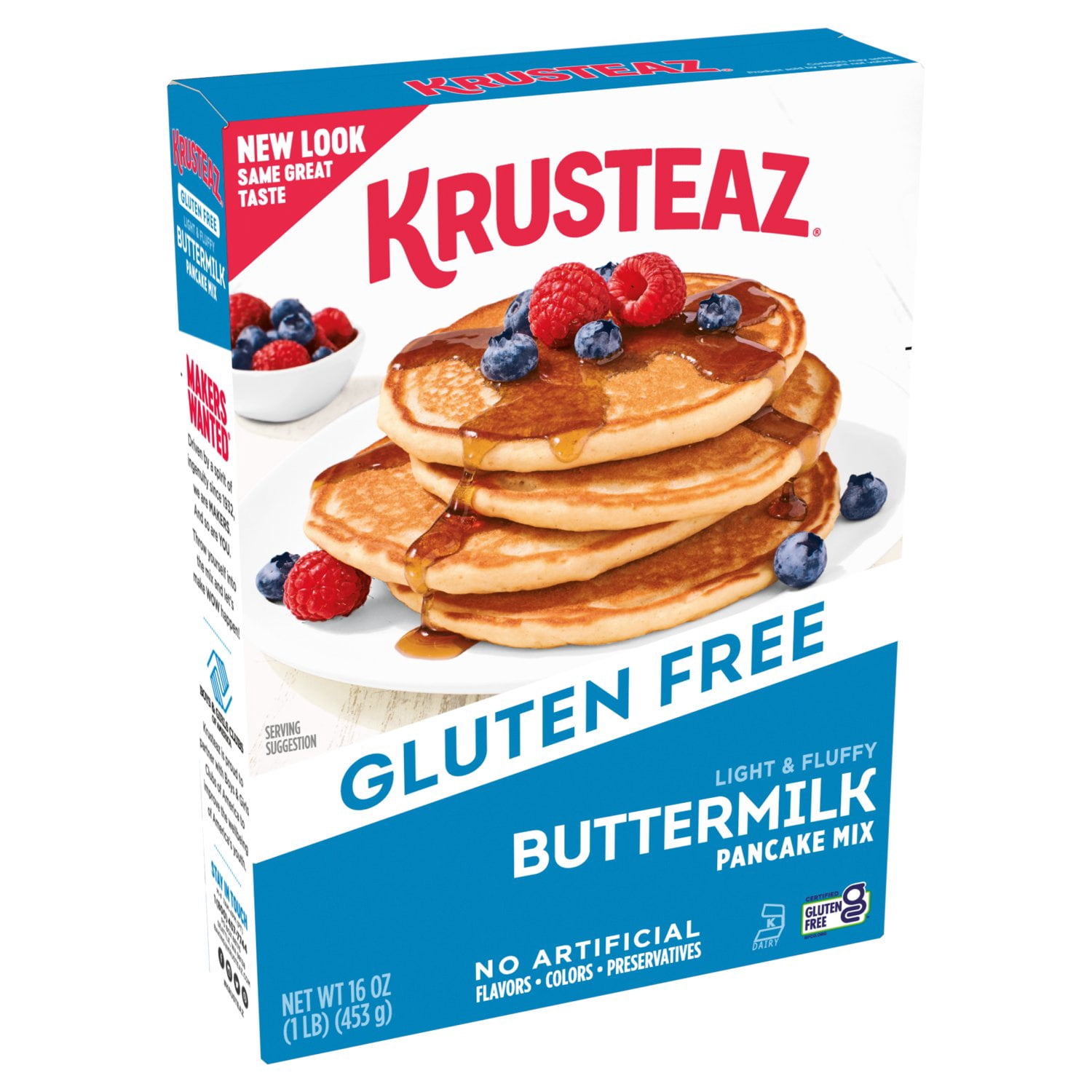 2X-Krusteaz Gluten Free Buttermilk Pancake & Waffle Mix - 16 oz