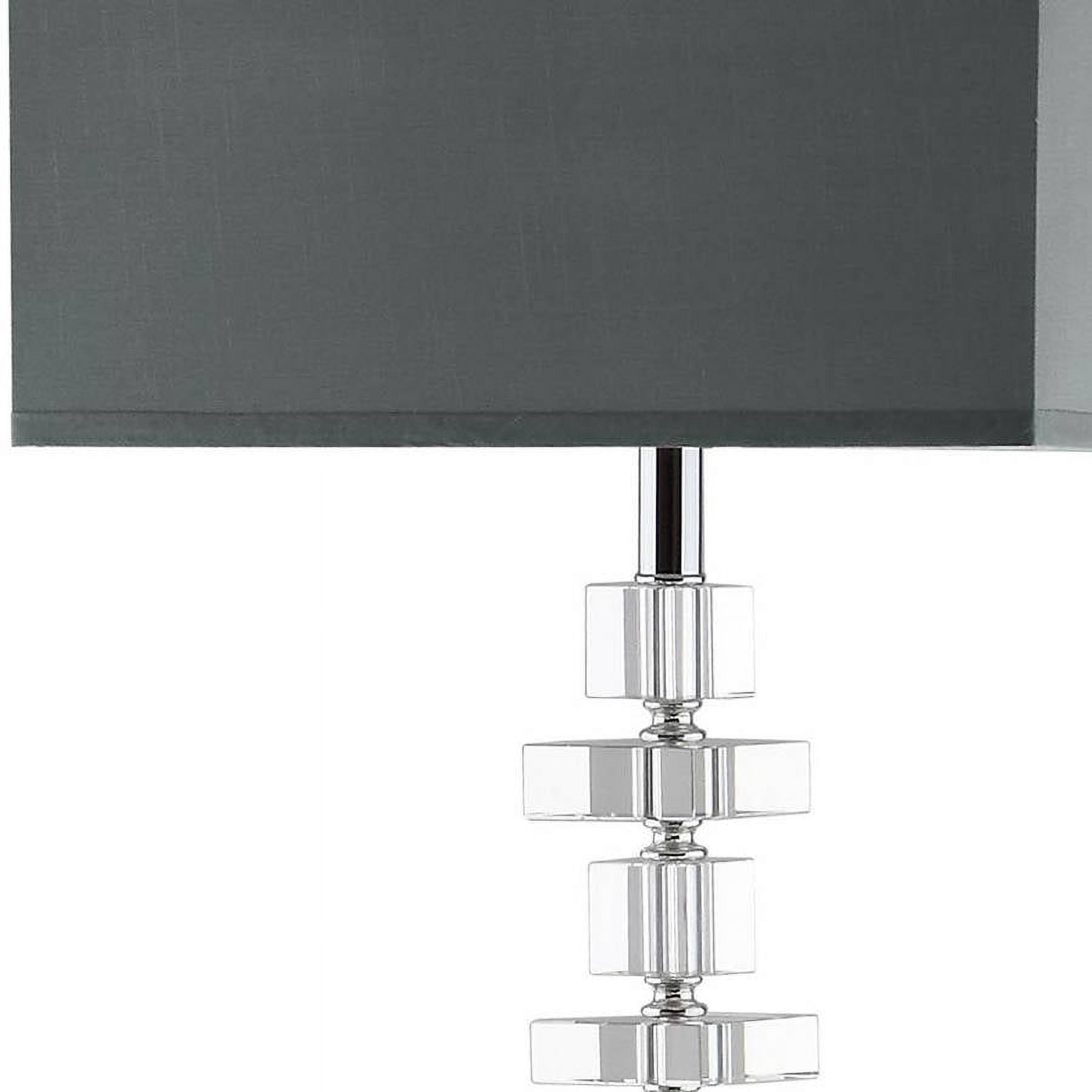 SAFAVIEH Times Square 60.5 in. H Floor Lamp, Clear/Grey Shade