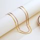 thumbnail image 5 of Gargantilla de espiga chapada en oro de 14 quilates, collar de cadena de serpiente de doble capa, collar de eslabones de cadena Figaro Paperclip de tres capas, collar de cadena de cuerda trenzada brillante para mujer, serpiente de 0.118 in, 40 cm, oro rosa esquí esquí Gafas de esquí, 5 of 5