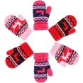 thumbnail image 3 of 3 pares de guantes de dedo completo para niños, mitones de punto cálidos de invierno, guantes de Navidad gruesos de felpa para bebés, niños y niñas Xemadio WMCH-290, 3 of 3