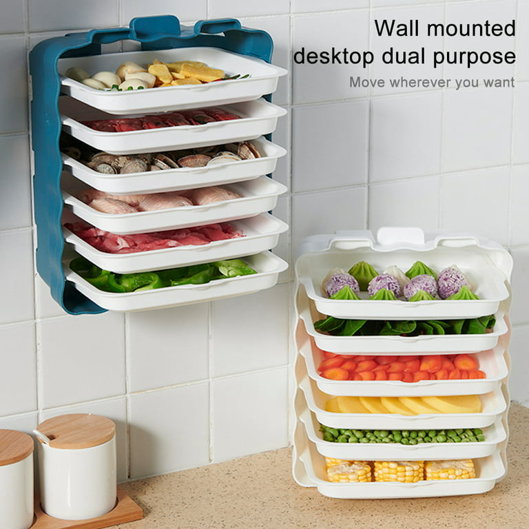 6 layer Wall Mount Kitchen Utensils Dish Rack