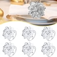 thumbnail image 2 of 6Pcs Napkin Ring Set Flower Napkin Ring Buckle Durable Hollow Out Flower Napkin Ring Metal Napkin Rings Holder Floral Rhinestone Napkin Ring Holder for Wedding Party Table Decor, 2 of 11