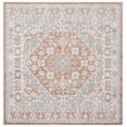 thumbnail image 2 of SAFAVIEH Blair Gerald Traditional Machine Washable Area Rug, 6'7" x 6'7" Square, Rose/Grey, 2 of 14