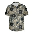 thumbnail image 5 of Idoravan Summer 2025 Summer Clothes for Men T-Shirt Men's Summer Fashion Floral Print Short Sleeved Lapel Shirt Top, 5 of 5