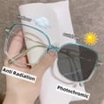 thumbnail image 2 of Gafas Fotocromáticas Anti Radiación Para Mujeres Hombres Marco Cuadrado Grande Poligonal Luz Azul De Ojo Percepción De La Cambio De Color Sol, 2 of 4