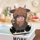 thumbnail image 3 of Cute Cow Figurine Wooden Ornament Gifts For Parties Office Desktop Centerpieces, 3 of 5