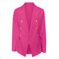 thumbnail image 5 of Mifelio Blazers for Women Elegant Business Work Women Lady Solid Button Suit Jacket Coat Outwear Jackets for Women Hot Pink L, 5 of 5