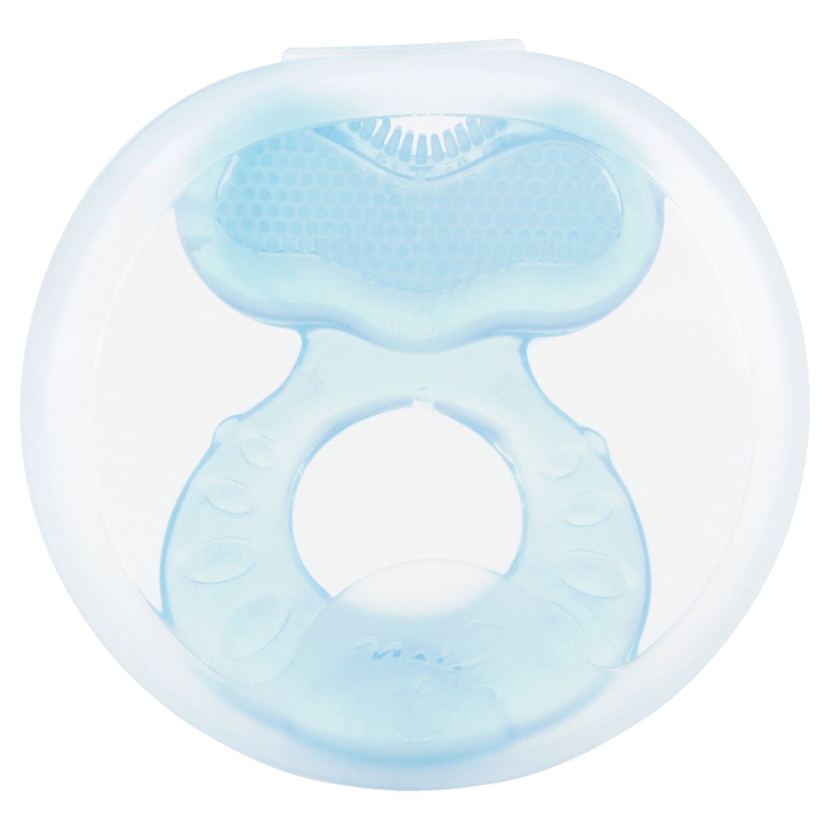 Nuby Teethe-eez Silicone Blue Teether with Case