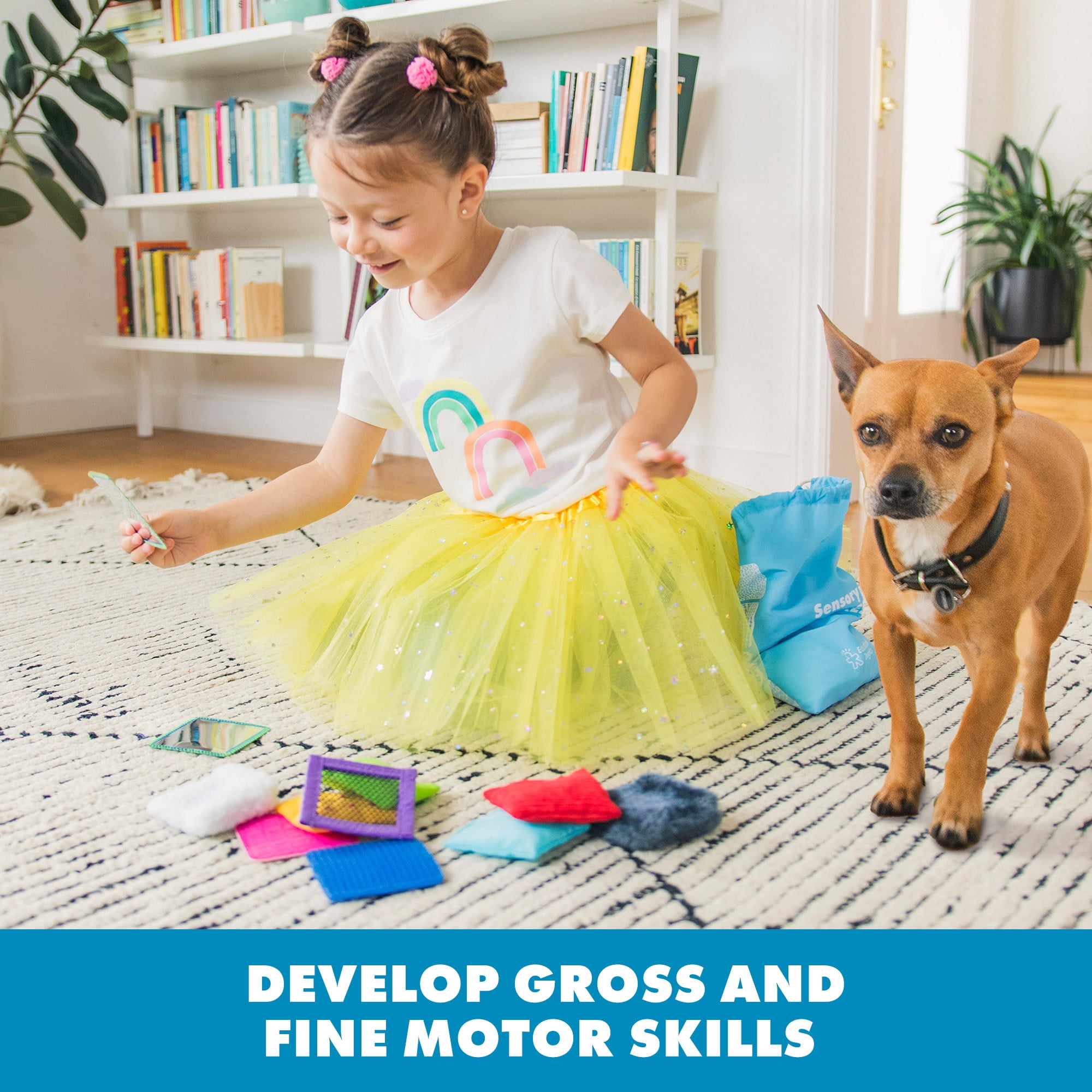 Educational Insights Sensory Squares Textured Bean Bags, Preschool Toys, Ages 3 and up