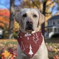 thumbnail image 2 of Dog Bandana 1 Pack,Red Christmas Tree and Star Pattern Bandanas for Dogs,Cat Bandana,Small/ Large Dog Bandana 2 Size,Dog Bandanas Girl Boy, 2 of 6