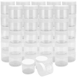 24 Pack Empty Plastic Slime Containers with Lids and Labels - TUZAZO 12pcs  8 OZ and 12pcs