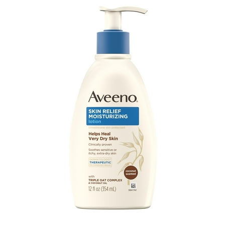 - Aveeno Skin Relief Moisturizing Lotion with Coconut Scent, 12 fl. oz