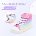 thumbnail image 2 of EUXTERPA Toddler High Top Canvas Sneakers Girls Glitter Casual Walking Shoes Little Kid Size 13, 2 of 6
