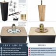 thumbnail image 3 of Furniture Legs Airy Abode, 15 cm, cuadrados negros, juego de 4 unidades, 3 of 6