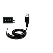 Coiled Power Hot Sync USB Cable suitable for the Proscan PLT7223 GK4 / GK6 Tablet with both data and charge features - Uses Gomadic TipExchange Technology
