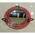 thumbnail image 4 of THOR INSTRUMENTS Nautical Porthole Wall Mounted Mirrors | Maritime Ship's Decor Window | Maritime Aluminum Vintage Decor (12 Inches, Antique Black) Rustic Vintage Home Decor Gifts, 4 of 4