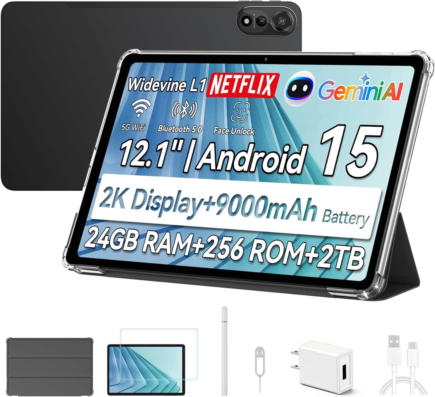 Blackview Tab18 12-Inch Tablet, Android 13, 256GB ROM, 24GB RAM