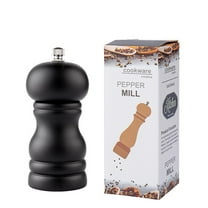 Matoen Pepper Grinder Salt Grinder Wooden Pepper Mill Grinder w/Adjustable Coarse, 5 inch Tall Wood Refillable Manual Pepper Grinder Mill Peppermill for Black Peppercorn, Easy Clean