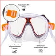 thumbnail image 3 of Dolfino Youth Unisex Latex Free Swim Mask and Snorkel Set with Duel Lens, Silver, 3 of 7