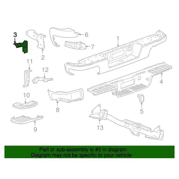 GM 22890963 Bracket-Rr Bpr Imp Bar Otr