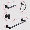 thumbnail image 2 of Juego de accesorios para baño, tira para toallas de baño + aro para toallas + soporte para papel higiénico + gancho para toallas de baño,, 2 of 5
