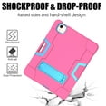 thumbnail image 3 of Allytech iPad Air 5 Case 2022, iPad Air 4 Case 2020, Heavy Duty Protection Shockproof Build In Kickstand Pencil Holder Kids Friendly Case for Apple iPad Air 5th 4th Generation, BlackRose/Blue, 3 of 7