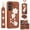 Brown, variant on Wallet Case for Samsung Galaxy S26 Plus 5G 6.7-inch, Flower Style Leather Cover with Flip Card Holder, Detachable Shoulder Strap and Wristlet, Kickstand, Shockproof Phone Case,Brown