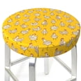 thumbnail image 3 of Fotbe Funny Chicken Stool Covers Round,Waterproof Round Bar Stool Covers Bar Chair Covers Washable Stool Cushion Slipcover for 12-14 Inch Chair-13 inch, 3 of 7