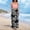 Black, variant on High Waist Casual Floral Pants, Drawstring Elastic Waist Women's Wide Leg Tropical Print Flowy Pants Side Split Hem Boho Summer Beach Daily Wear, White S