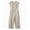 Beige, variant on Women's Cotton and Linen Jumpsuits Button Down Sleeveless Wide Legs Rompers Casual Loose Overall with Pockets