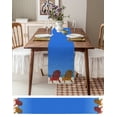 thumbnail image 3 of Table Runner Dresser Scarves 72 Inch Long, Summer Coastal Vacation Blue Sky Linen Dining Table Runners Plage Beach Chair and Sunbeam Tabletop Scarf for Wedding Holiday Party Kitchen, 3 of 7